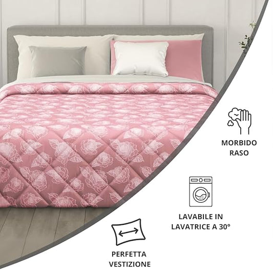 PIUMONE INVERNALE MATRIMONIALE IN RASO JACQUARD