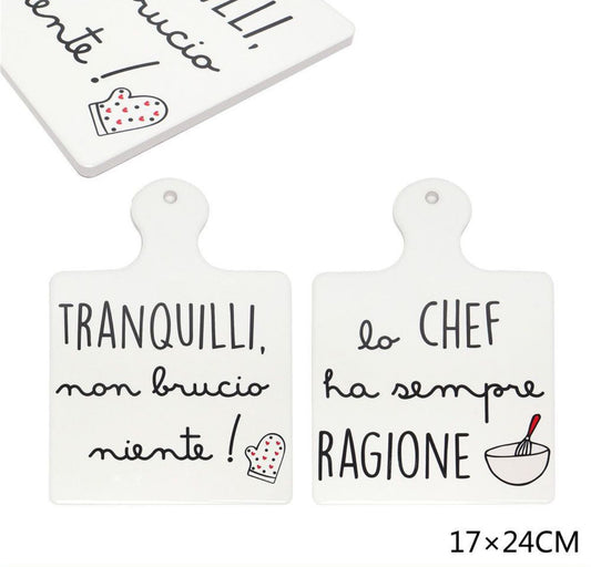 SOTTOPENTOLA IN CERAMICA CON MANICO 17X24CM