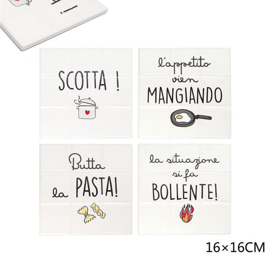 SOTTOPENTOLA IN CERAMICA 16X16CM