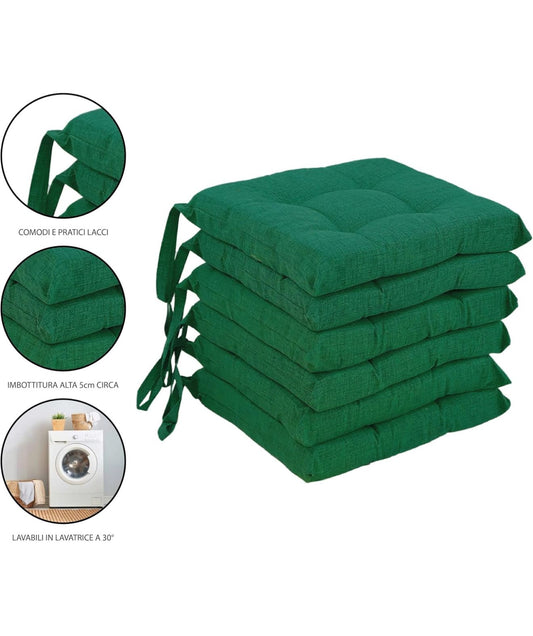 CUSCINI PER SEDIE CON LACCI (6 PEZZI)