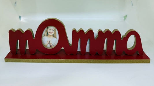 PORTA FOTO CON SCRITTA MAMMA