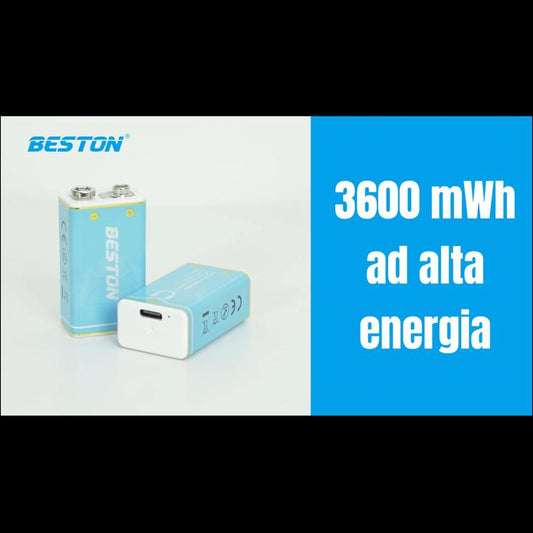 BATTERIA AL LITIO USB-C DA 9 V