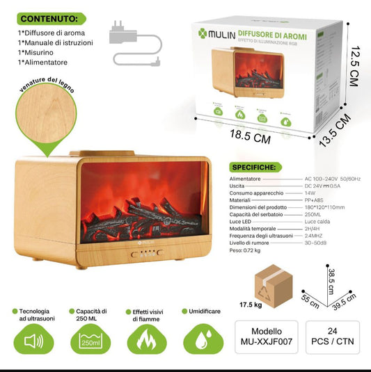 UMIDIFICATORE PER AMBIENTE (12,5X13,5X18,5CM)