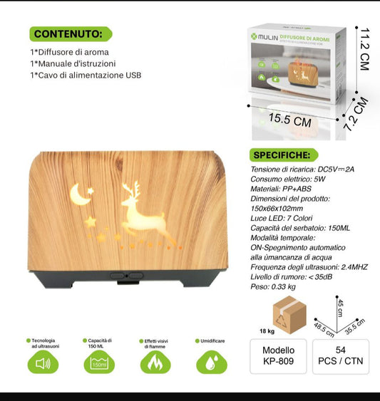 UMIDIFICATORE PER AMBIENTE (11,2X7,2X15,5CM)