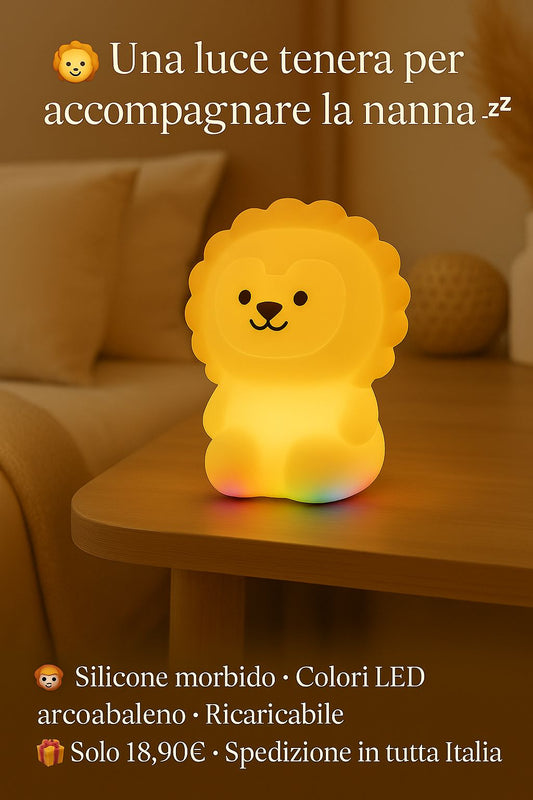LAMPADA NOTTURNA LED ANIMALETTO (LEONE)