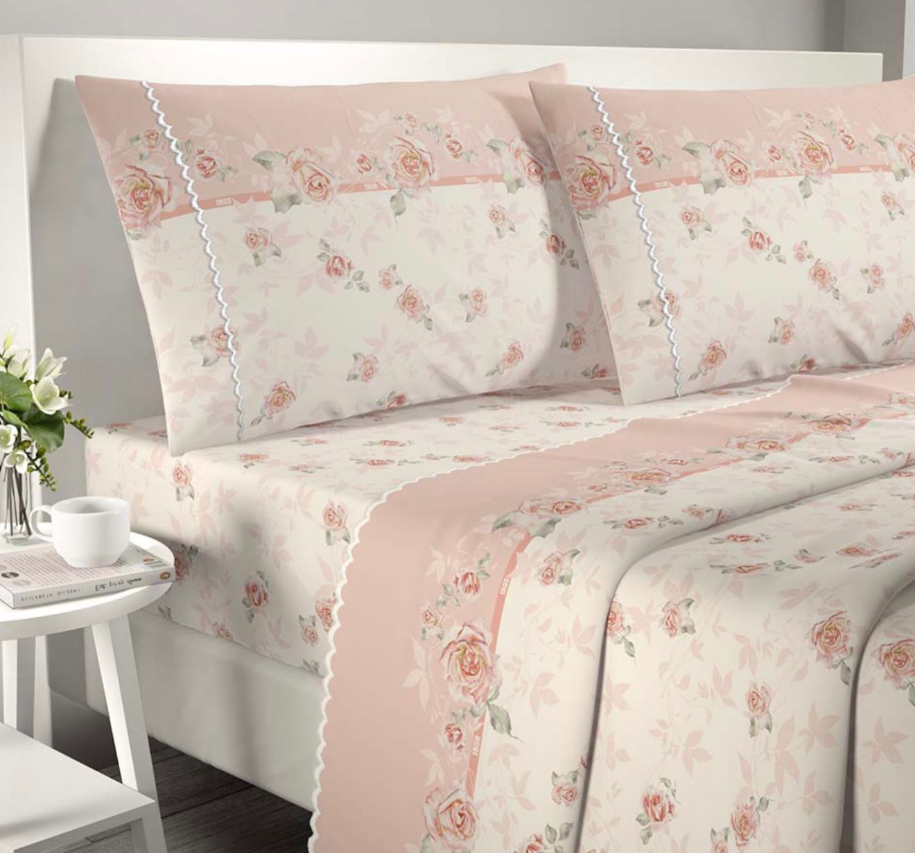 COMPLETO LETTO MATRIMONIALE IRGE (FIORI)