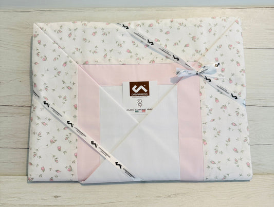 COMPLETO LETTO IN PERCALLE DI COTONE (FIORELLINI)