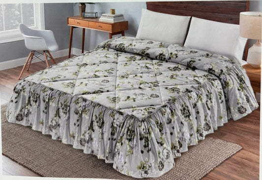 PIUMONE FLOREALE CON VOLANT MATRIMONIALE