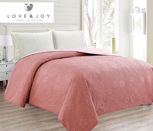 COPRILETTO FLOWER DOUBLE FACE - TRAPUNTINO MATRIMONIALE