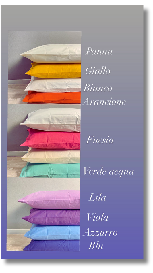 COPPIA FEDERE IN PURO COTONE (50X80CM)