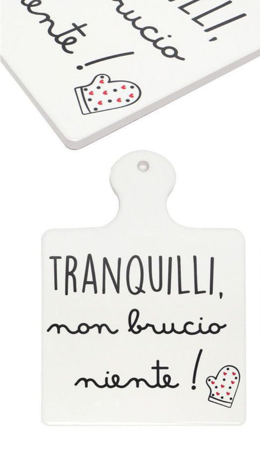 SOTTOPENTOLA IN CERAMICA CON MANICO 17X24CM