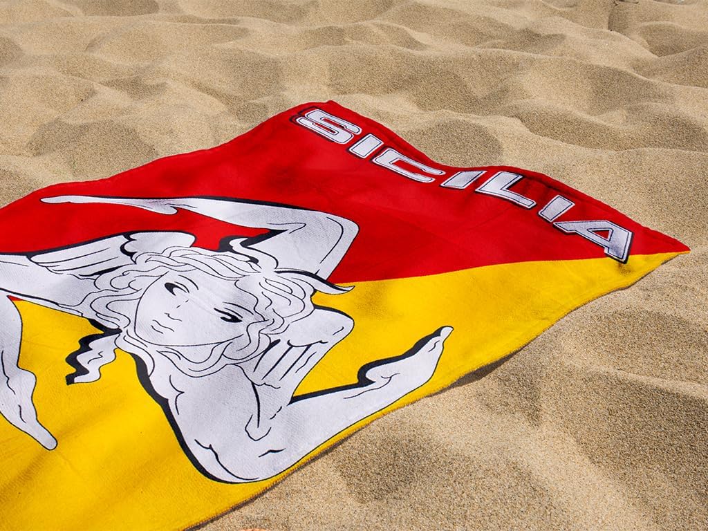 TELO MARE IN MICROFIBRA - SICILIA- 90X170cm