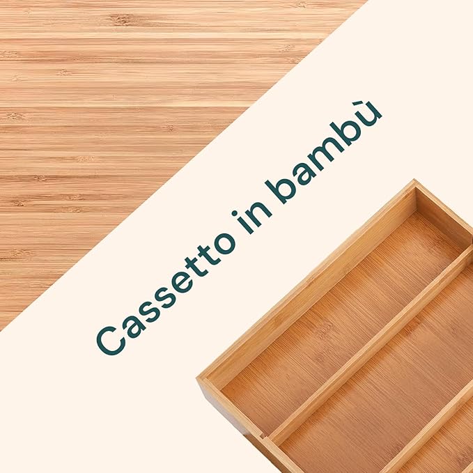 PORTA CIALDE IN LEGNO CON CASSETTO E RIPIANO IN VETRO (30X30X10cm)