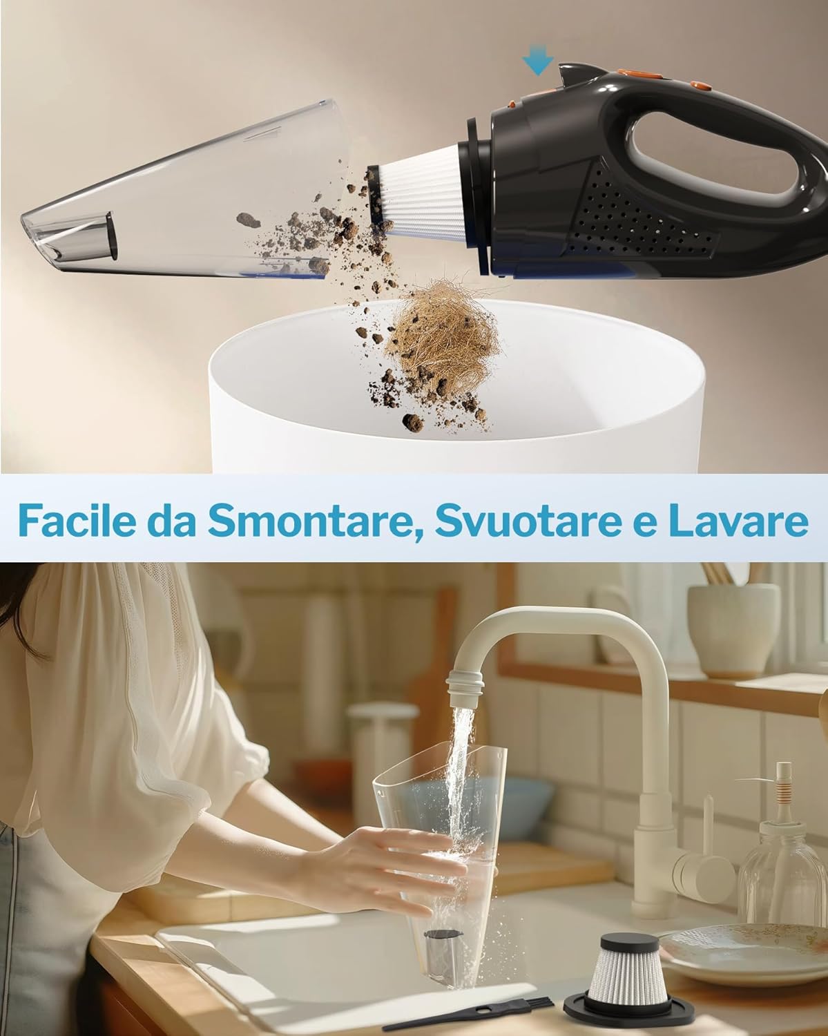 ASPIRAPOLVERE PORTATILE SENZA FILI