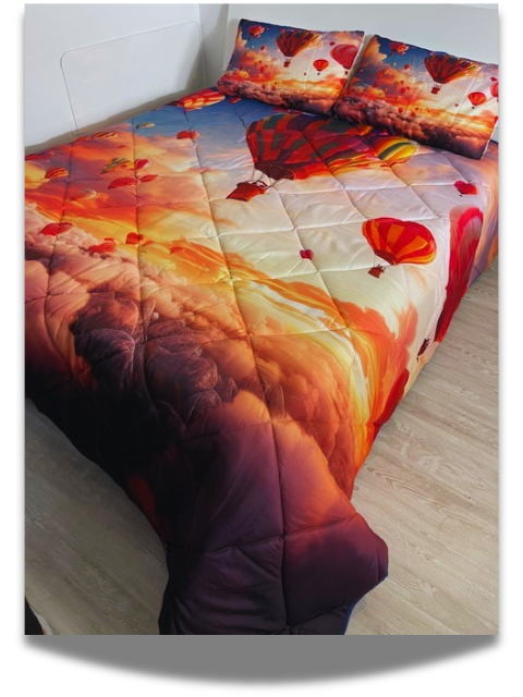 PIUMONE INVERNALE CON STAMPA DIGITALE CON COPPIA FEDERE IN OMAGGIO!