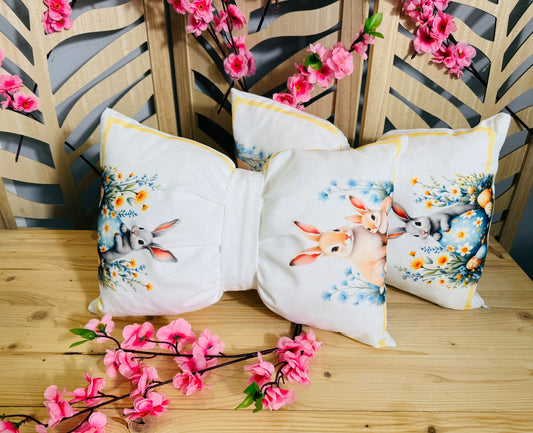 COPPIA CUSCINI FIOCCO PASQUALI (X2)