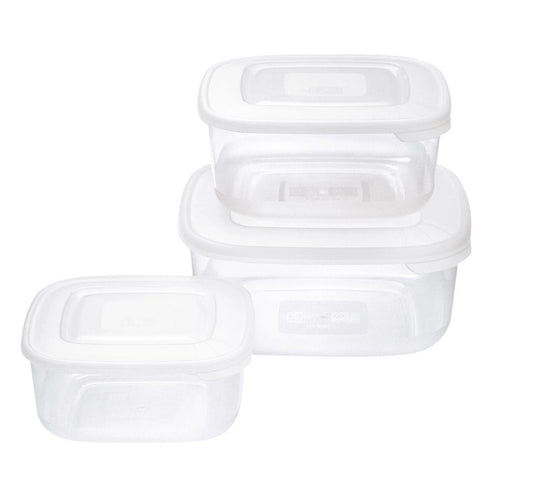 SET DA 3 VASCHETTE PER ALIMENTI (QUADRATO)