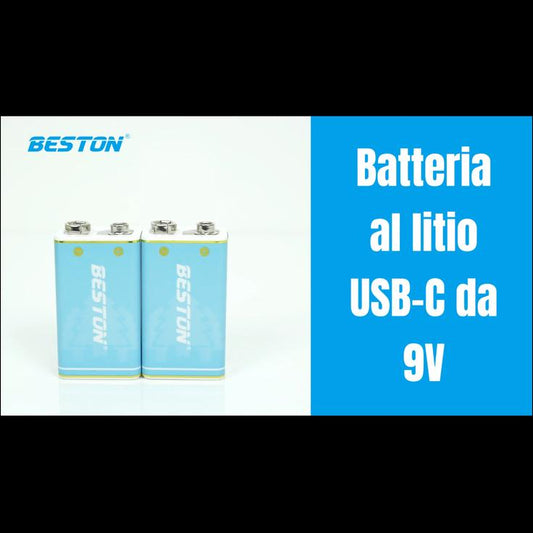 BATTERIA AL LITIO USB-C DA 9 V
