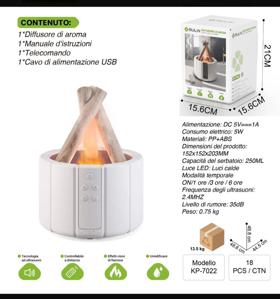 UMIDIFICATORE PER AMBIENTE (21X15.6X15.6CM)