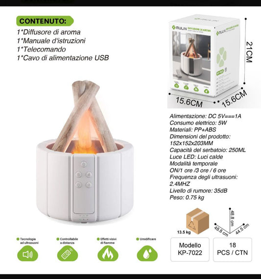 UMIDIFICATORE PER AMBIENTE (21X15.6X15.6CM)