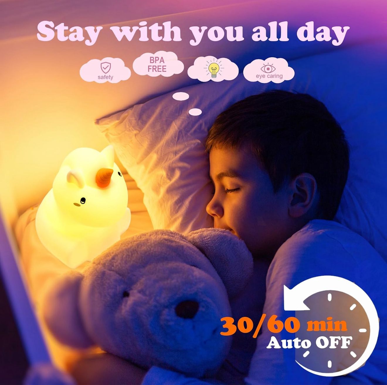 LAMPADA NOTTURNA LED ANIMALETTO (UNICORNO)