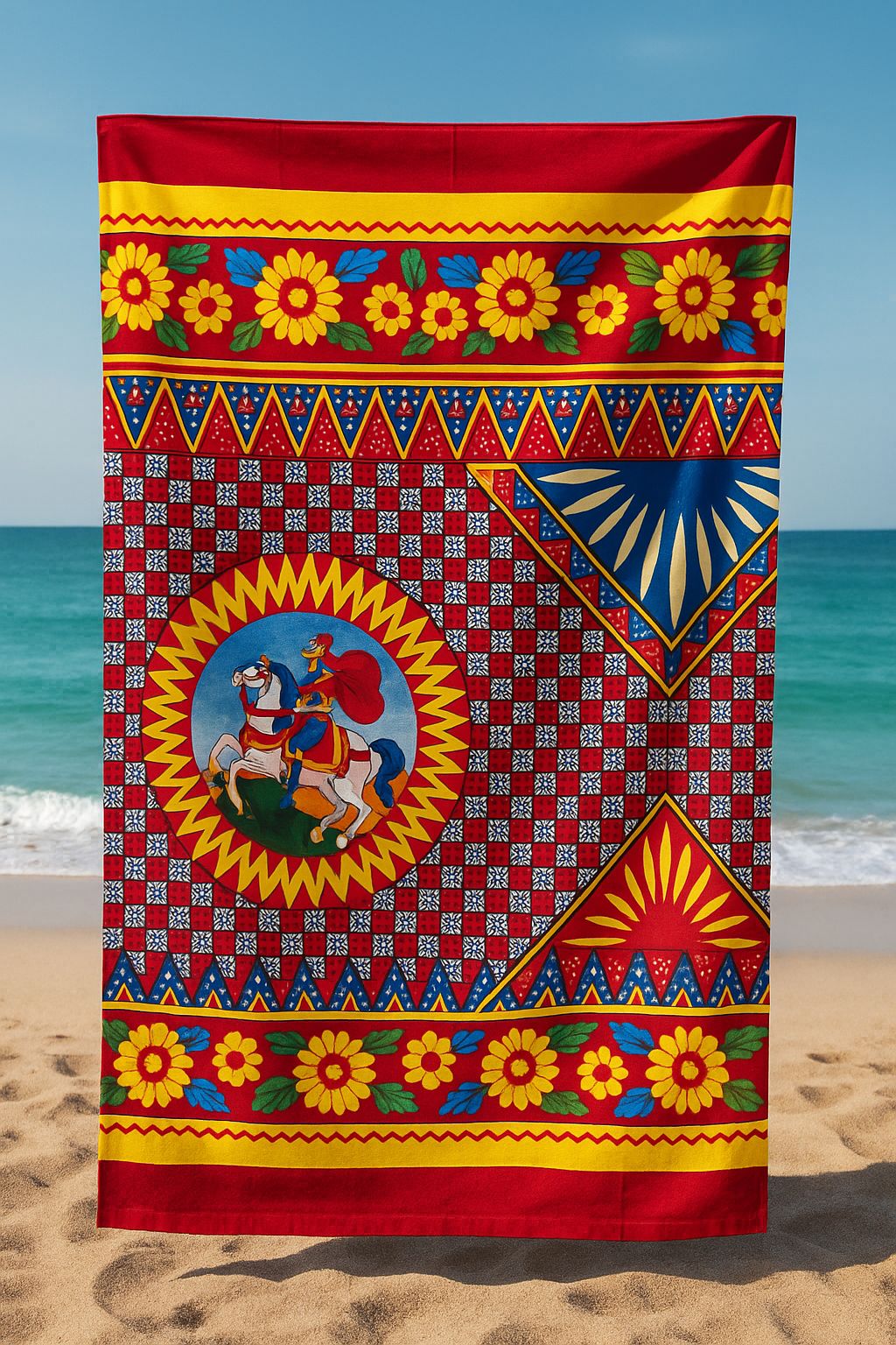 TELO MARE IN MICROFIBRA - SICILIA- 90X170cm