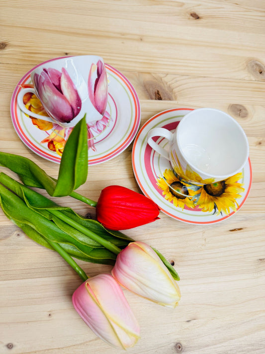 COPPIA TAZZINA DA CAFFE' CON PIATTINO