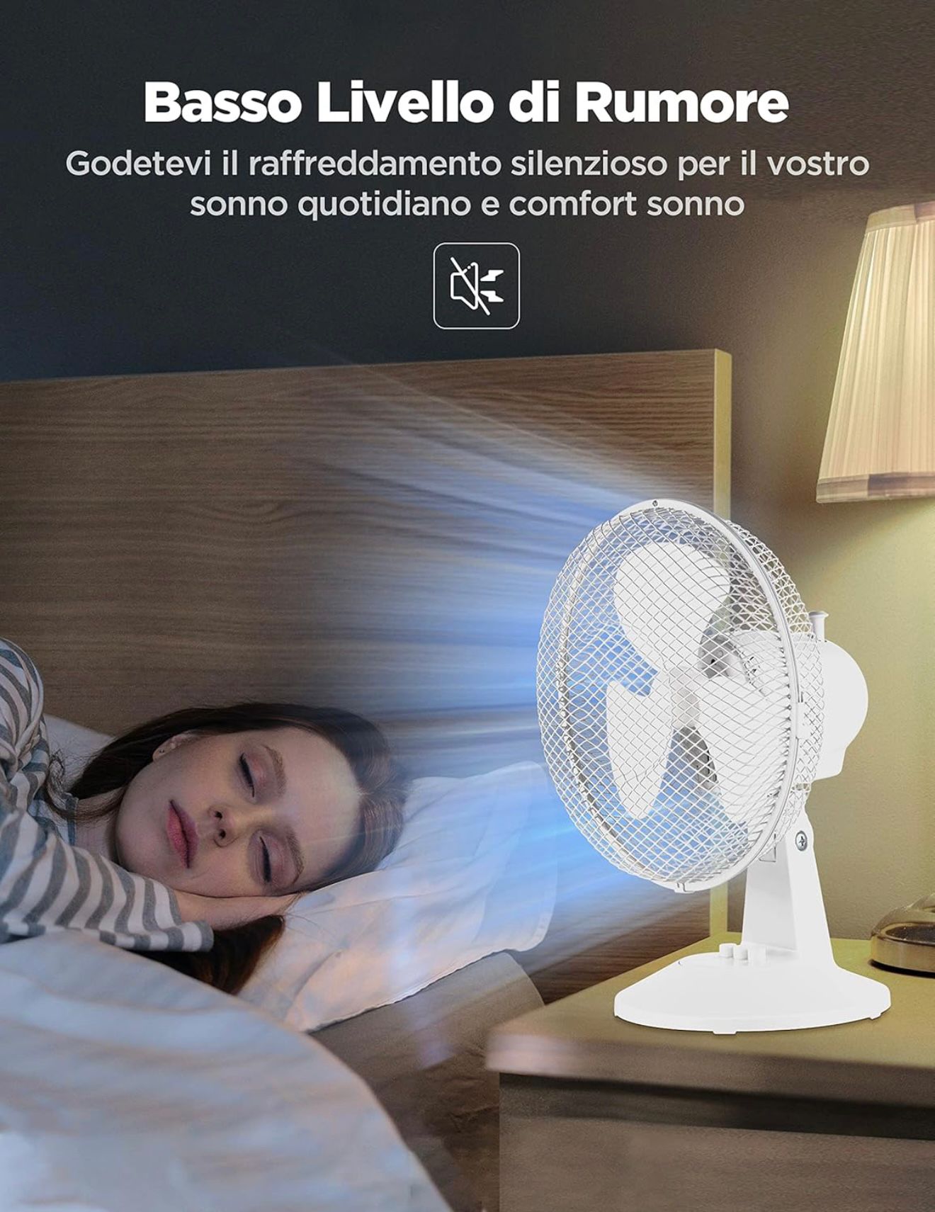 VENTILATORE DA TAVOLO CON FUNZIONE OSCILLANTE