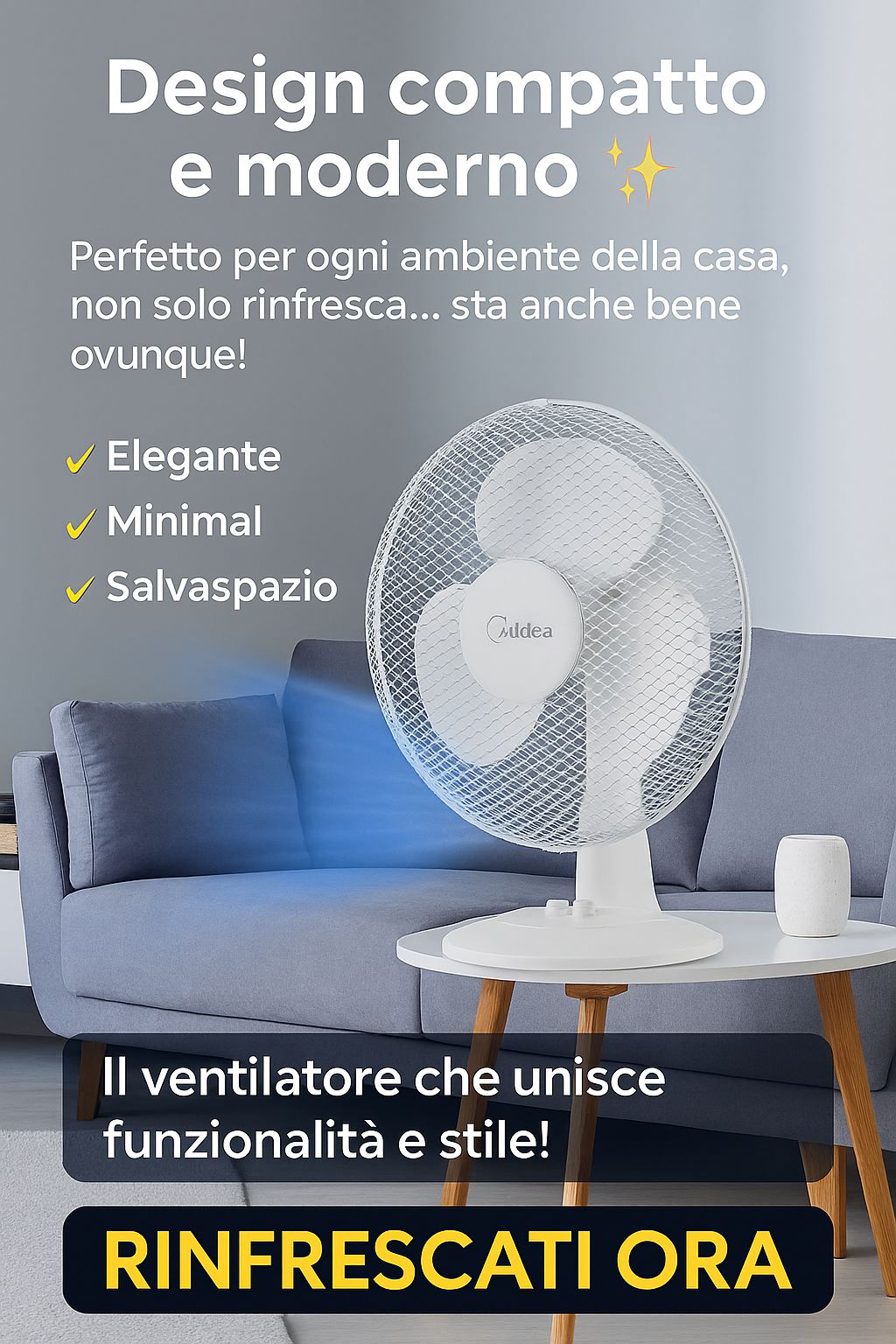 VENTILATORE DA TAVOLO CON FUNZIONE OSCILLANTE