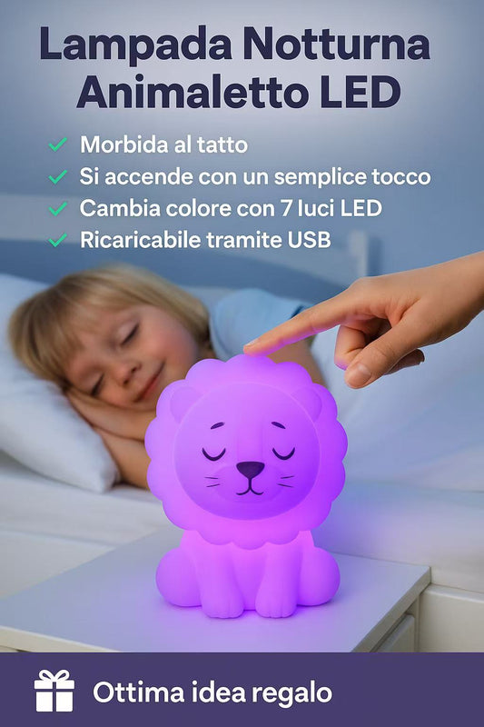 LAMPADA NOTTURNA LED ANIMALETTO (LEONE)