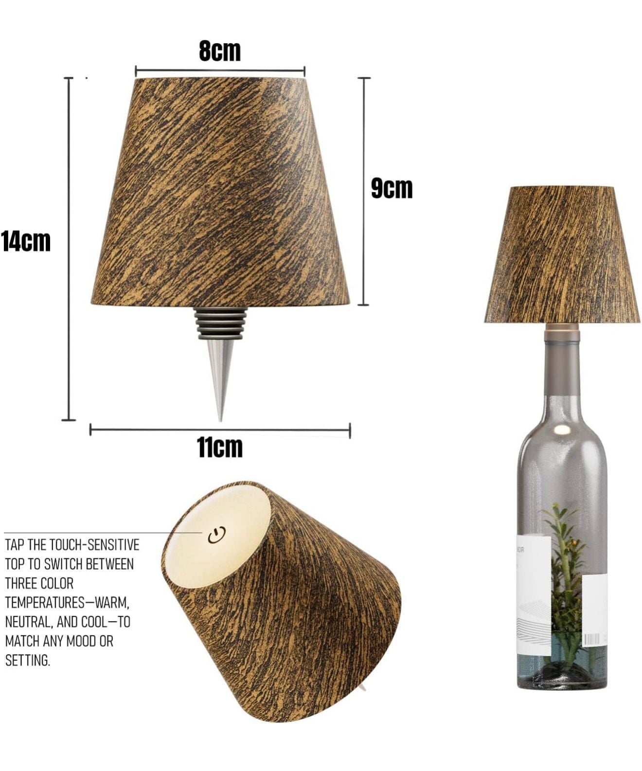 LAMPADA RICARICABILE PER  BOTTIGLIE