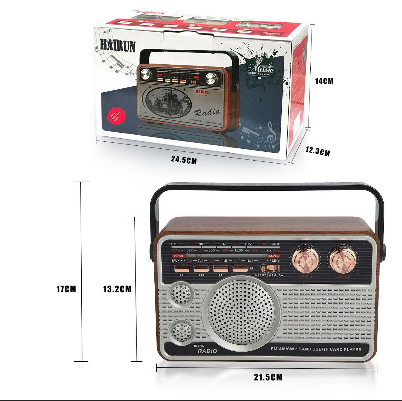 ALTOPARLANTE HI FI - RADIO D'EPOCA - LETTORE MUSICALE USB - MULIN