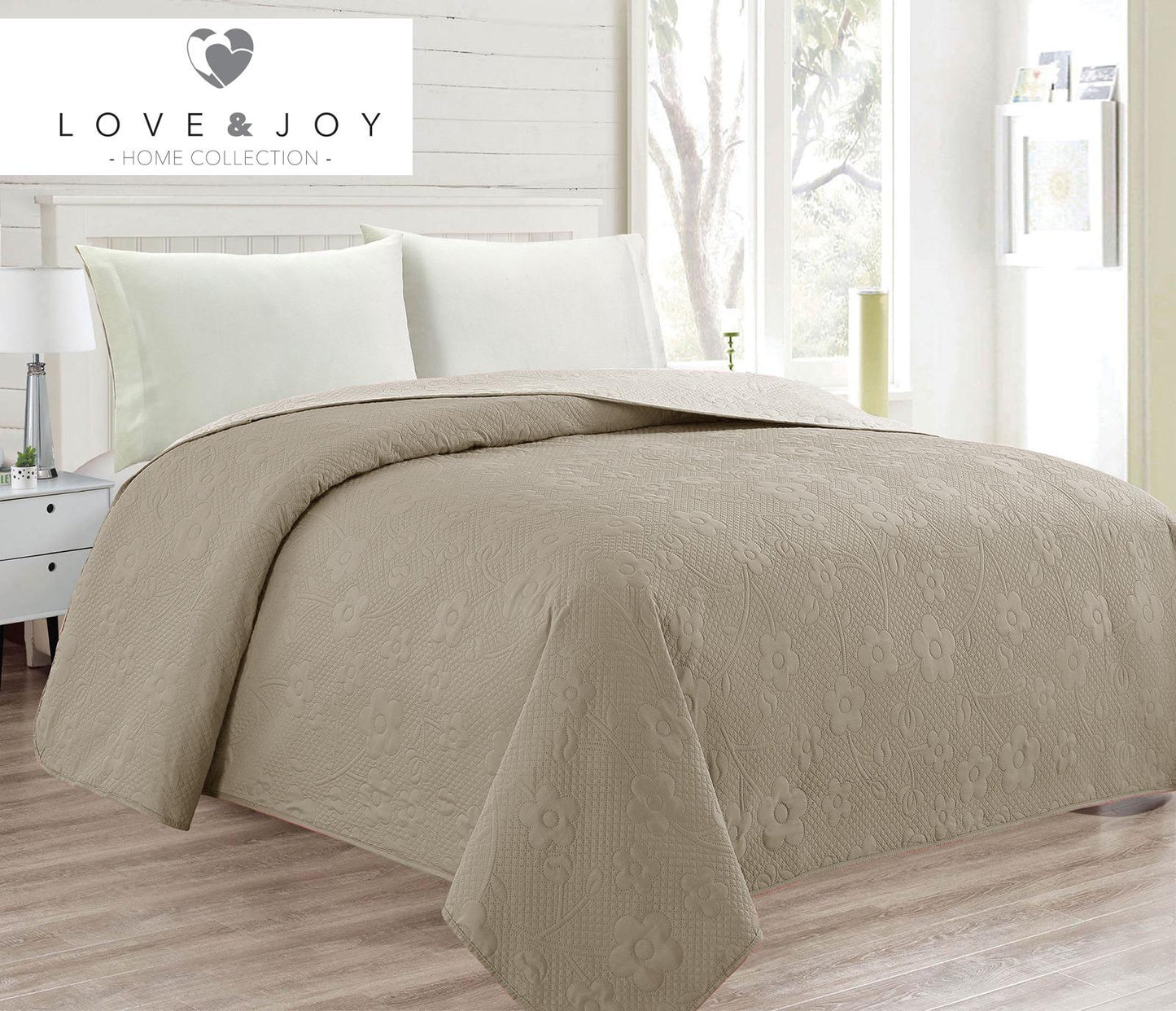 COPRILETTO FLOWER DOUBLE FACE - TRAPUNTINO MATRIMONIALE