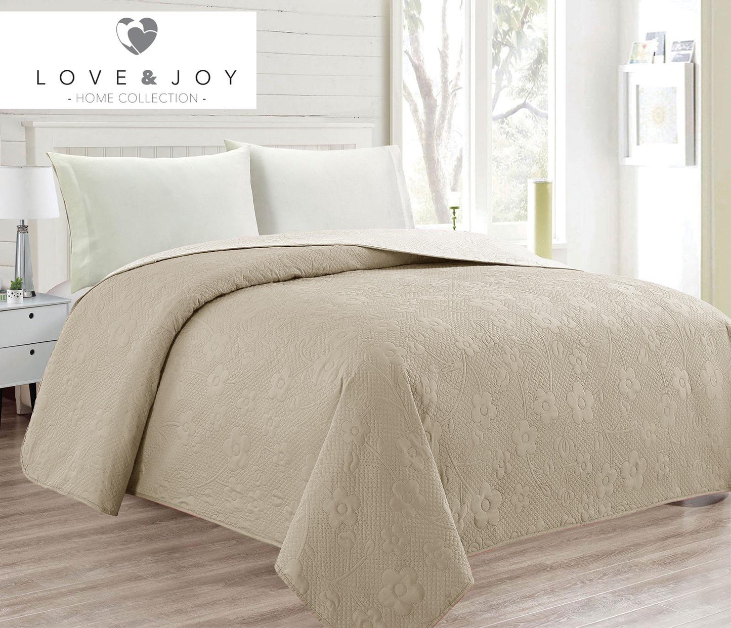 COPRILETTO FLOWER DOUBLE FACE - TRAPUNTINO MATRIMONIALE