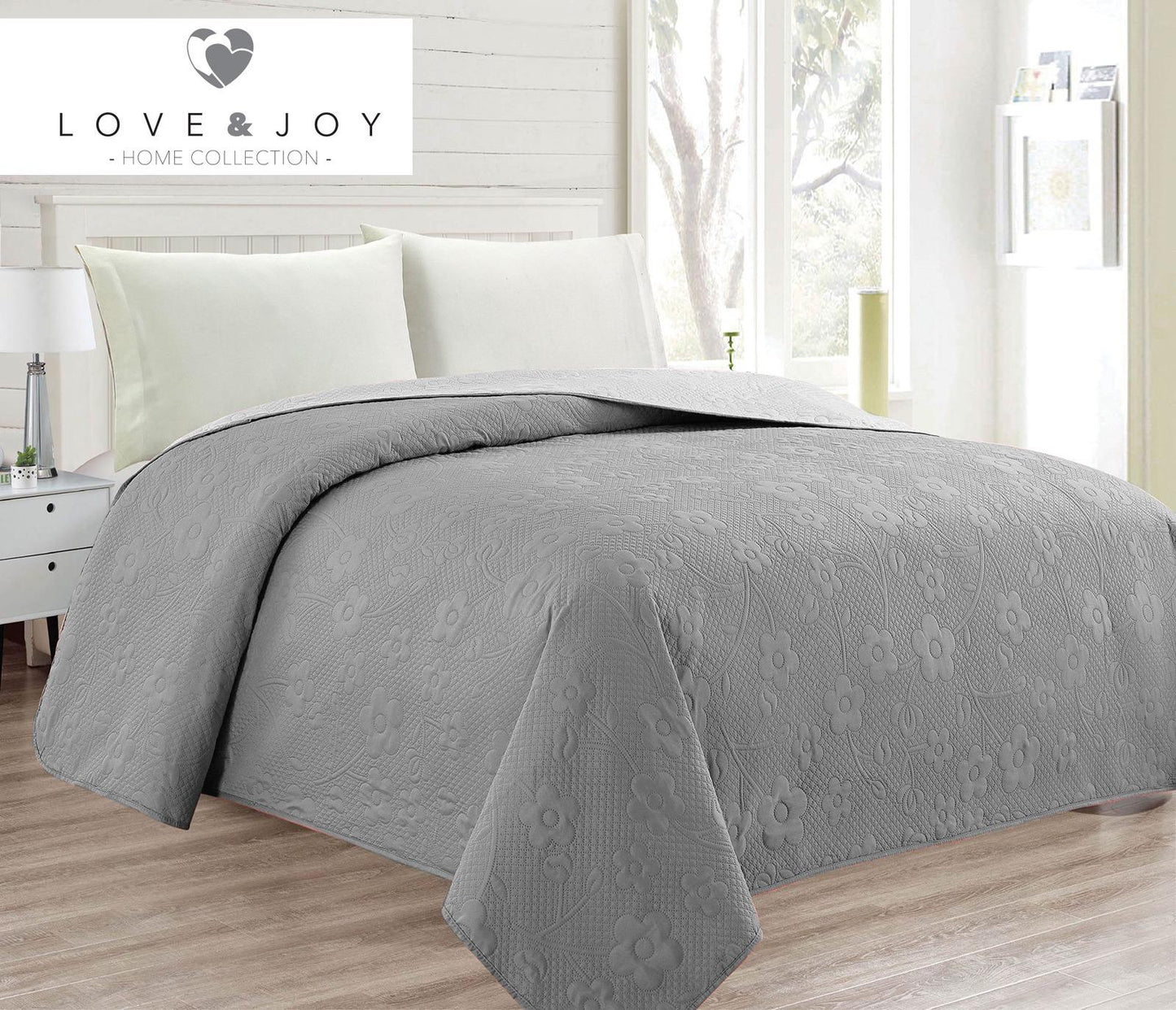 COPRILETTO FLOWER DOUBLE FACE - TRAPUNTINO MATRIMONIALE