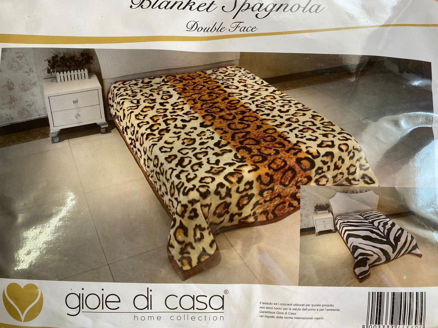COPERTA BLANKET SPAGNOLA DOUBLE FACE