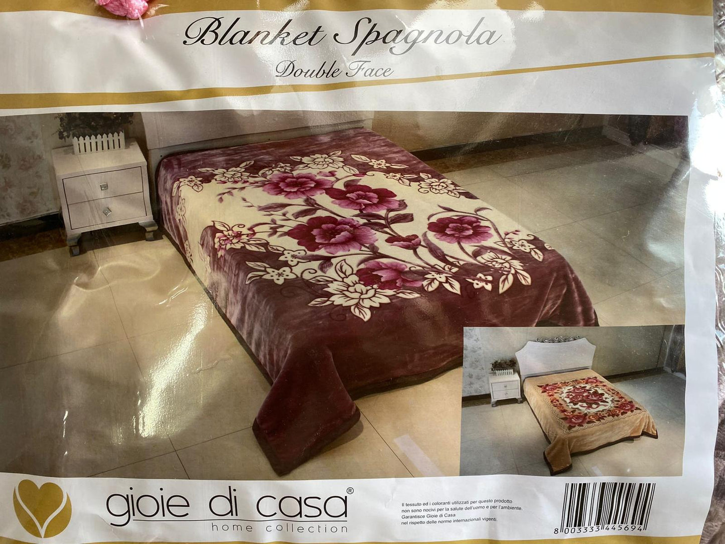 COPERTA BLANKET SPAGNOLA DOUBLE FACE