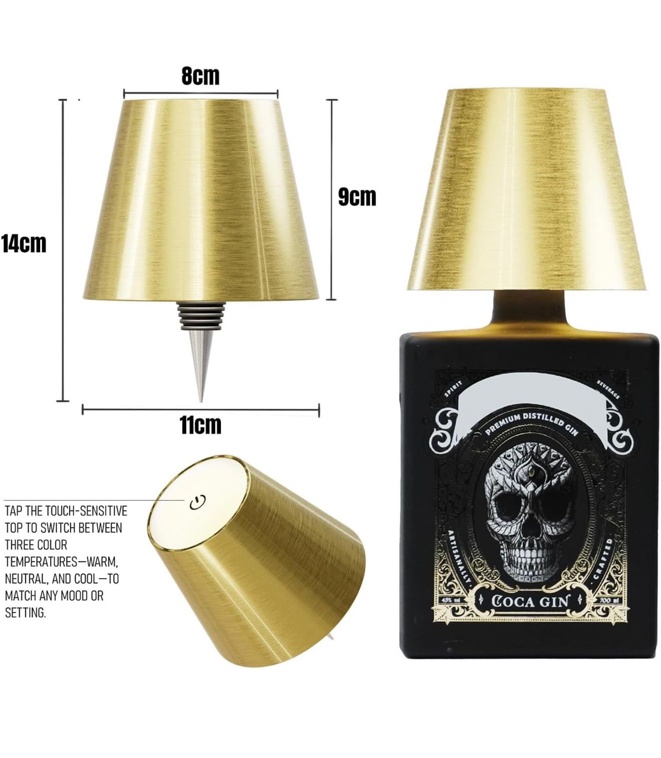 LAMPADA RICARICABILE PER  BOTTIGLIE