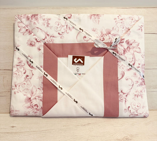 COMPLETO LETTO IN PERCALLE DI COTONE (FIORI)